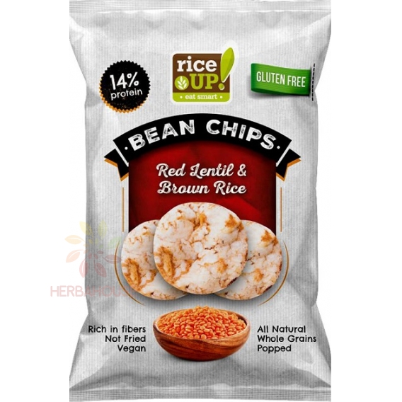 Obrázek pro Rice Up Bezlepkový rýžový chips s červenou čočkou (60g)