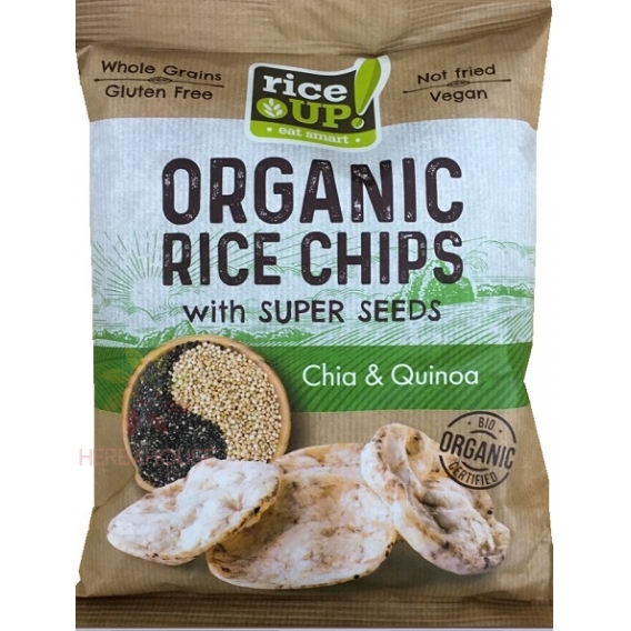 Obrázek pro Rice Up Bio Bezlepkový Rýžový chips s quinou a chia semínky (25g)