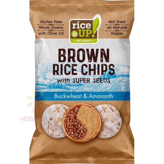Obrázek pro Rice Up Bio Bezlepkový Rýžový chips s pohankou a Amaranth (25g)