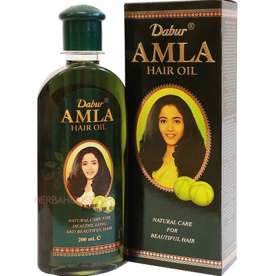 Obrázek pro Dabur Amla Vlasový olej Indický angrešt na tmavé až černé vlasy (200ml)