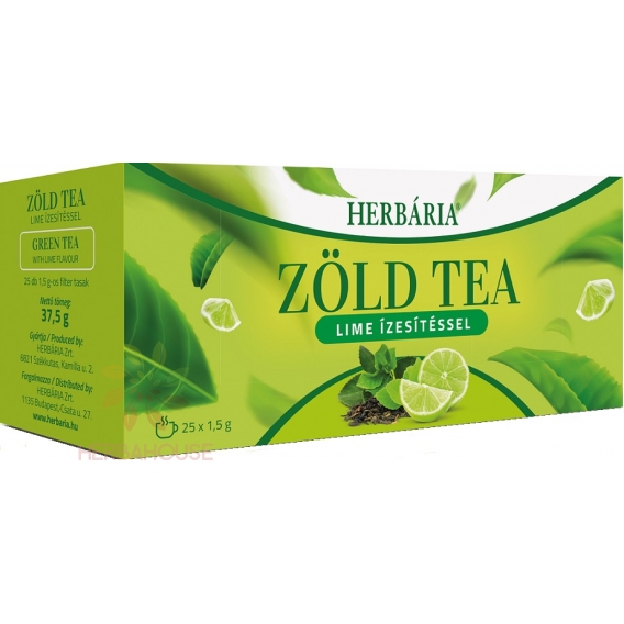 Obrázek pro Herbária Zelený čaj s příchutí limetky porcovaný (25ks)