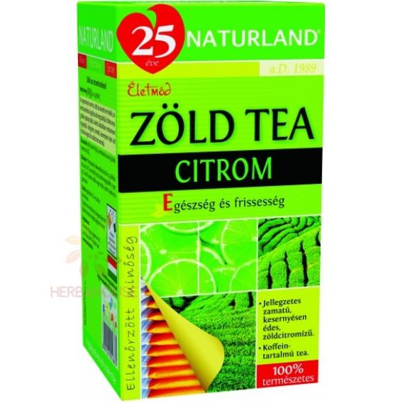 Obrázek pro Naturland Porcovaný zelený čaj s citronem (20ks)