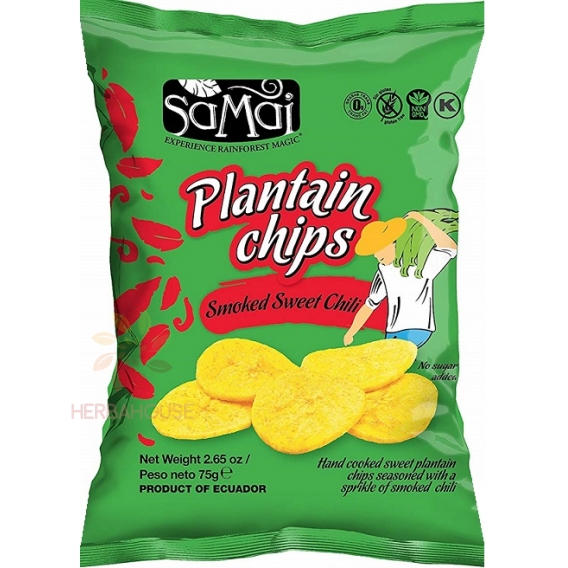 Obrázek pro Samai Banánové chipsy plantejny sladké chilli (75g)