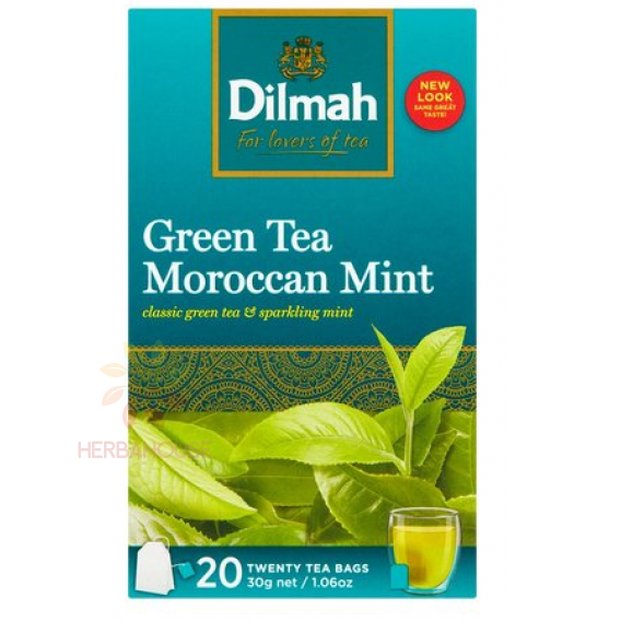 Obrázek pro Dilmah Moroccan Mint Zelený čaj s mátou porcovaný (20ks)