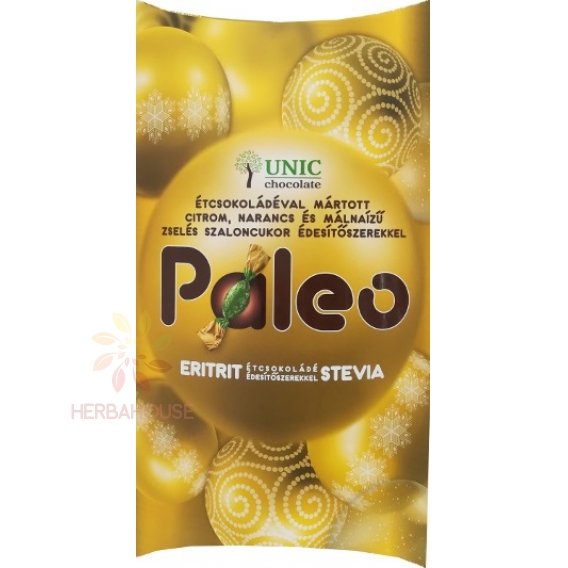 Obrázek pro Unic Želé salonky s citrónovou, pomerančovou a malinovou příchutí, máčené v hořké čokoládě se sladidlem (220g)