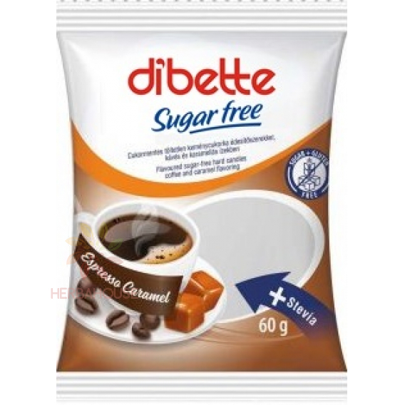 Obrázek pro Diabette Wellness Tvrdé bonbony s kávovou a karamelovou příchutí bez cukru se sladidly (60g)