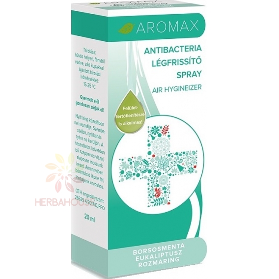 Obrázek pro Aromax Antibacteria Osvěžovač vzduchu ve spreji Máta peprná, Eukalyptus, Rozmarýn (20ml)
