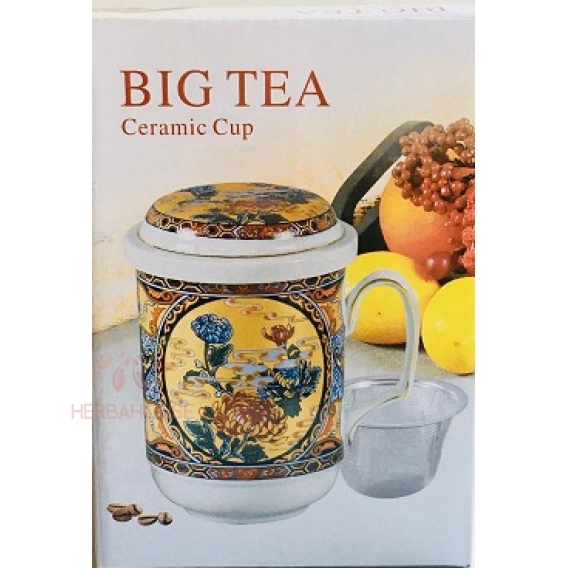 Obrázek pro Dr.Chen Big Tea Keramický hrnek se sítkem a víčkem (1ks)