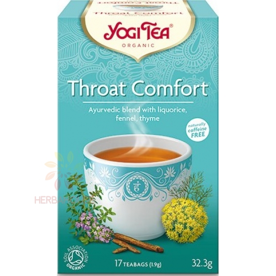 Obrázek pro Yogi Tea® Bio Throat comfort Ajurvédský čaj Na hrdlo (17ks)