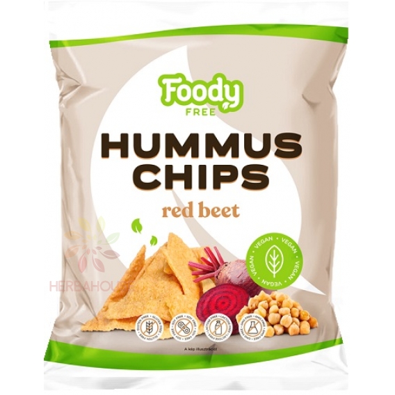 Obrázek pro Foody Free Bezlepkový Hummus Chips s červenou řepou (50g)