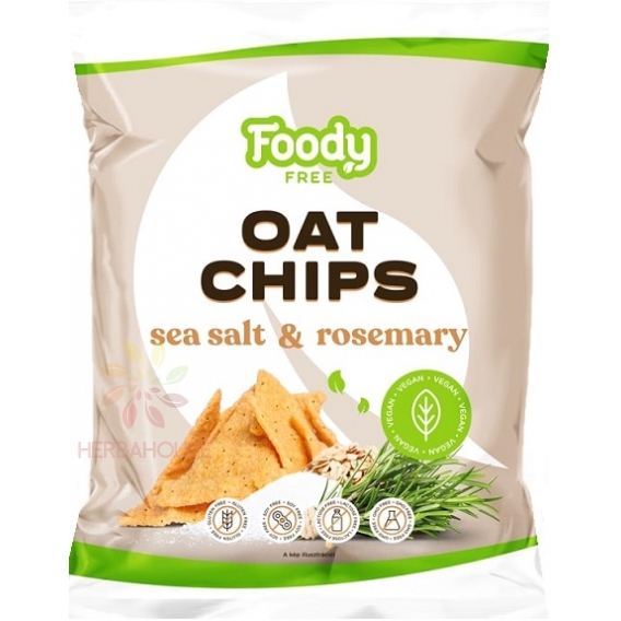 Obrázek pro Foody Free Bezlepkový Ovesný Chips s mořskou solí a rozmarýnem (50g)