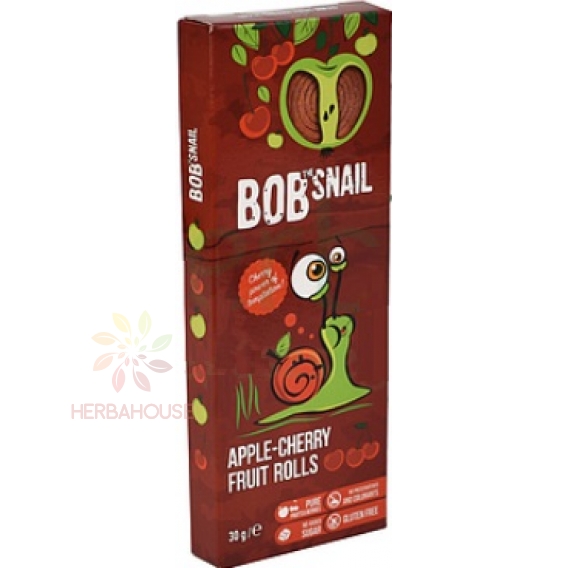 Obrázek pro Eco Snack Bob Snail Rolls Ovocné plátky jablko, třešeň (30g)