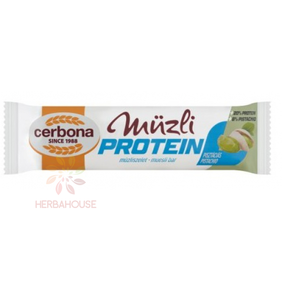 Obrázek pro Cerbona Proteinová müsli tyčinka - pistácie (35g)