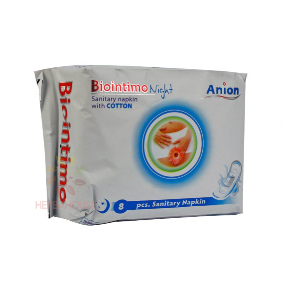 Obrázek pro Biointimo Anion Night Dámské noční hygienické vložky s křidélky (8ks)