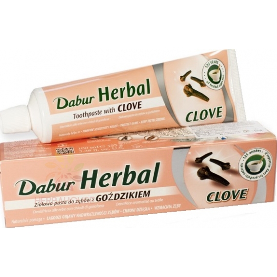 Obrázek pro Dabur Herbal Clove Zubní pasta s hřebíčkovým olejem (100ml)