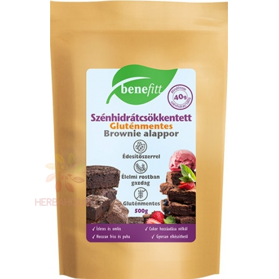 Obrázek pro Benefitt Bezlepková moučná směs na přípravu brownie se sníženým obsahem sacharidů (500g)