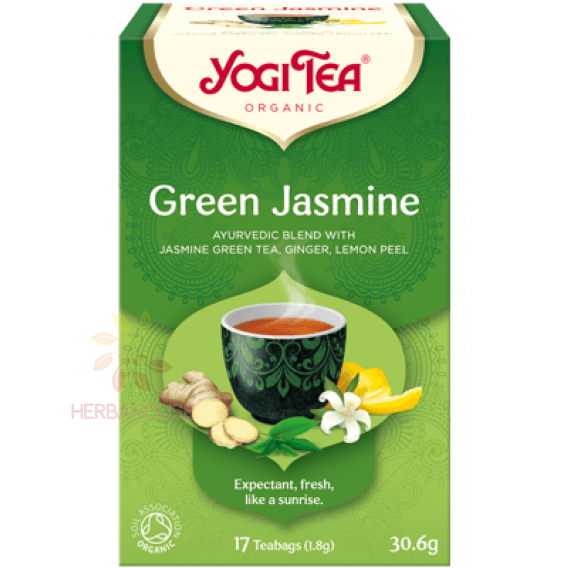 Obrázek pro Yogi Tea® Bio Ajurvédský Jasmínový zelený čaj (17ks)