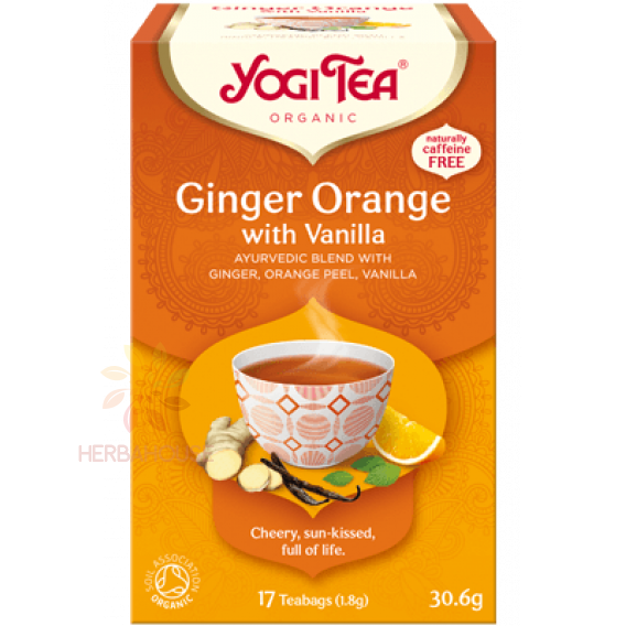 Obrázek pro Yogi Tea® Bio Ajurvédský Čaj zázvor, pomeranč a vanilka (17ks)