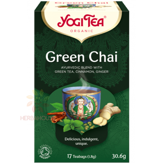 Obrázek pro Yogi Tea® Bio Ajurvédský Čaj Zelený chai (17ks)