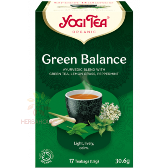 Obrázek pro Yogi Tea® Bio Ajurvédský Čaj Zelená rovnováha (17ks)