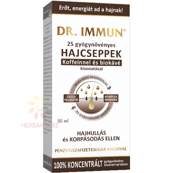 Obrázek pro Dr.Immun® 25 bylinné výživové tonikum s kofeinem proti vypadávání vlasů a proti lupům (50ml)