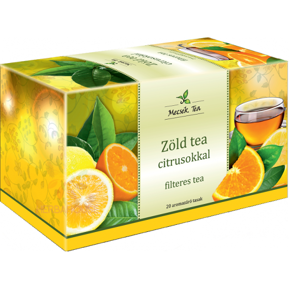 Obrázek pro Mecsek Porcovaný zelený čaj s citrusy (20ks)