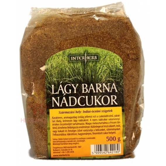 Obrázek pro Interherb Třtinový cukr tmavý (500g)