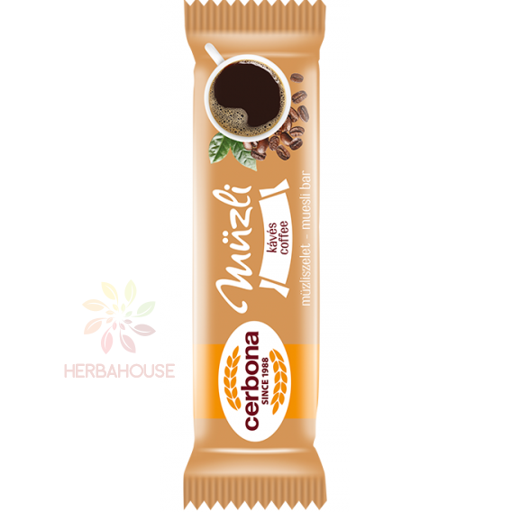 Obrázek pro Cerbona Müsli tyčinka kávová polomáčený v mléčné polevě (20g)