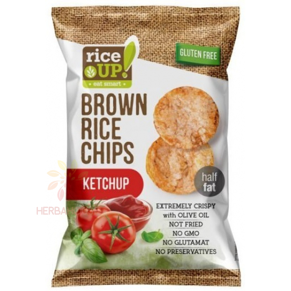 Obrázek pro Rice Up Bezlepkový rýžový chips s kečupovou příchutí (60g)