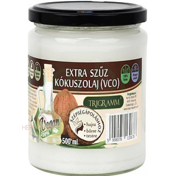 Obrázek pro Trigramm Extra panenský kokosový olej lisovaný za studena (500ml)
