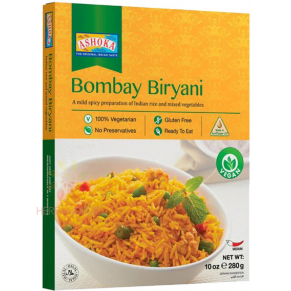 Obrázek pro Ashoka Bombay Biryani - vegan, bezlepkové indické jídlo (280g)