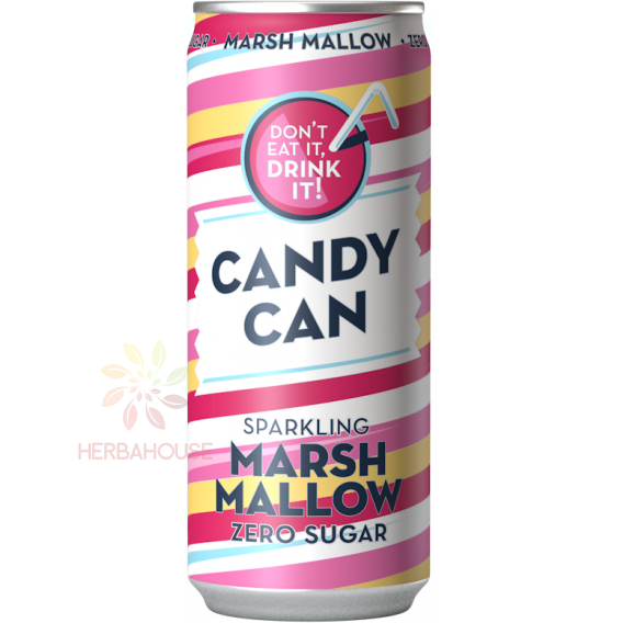 Obrázek pro Candy Can Sycený nápoj s příchutí Marshmallow se sladidly (330ml)