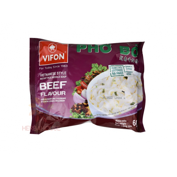 Obrázek pro Vifon Pho Bo Instantní hovězí polévka s rýžovými nudlemi (60g)