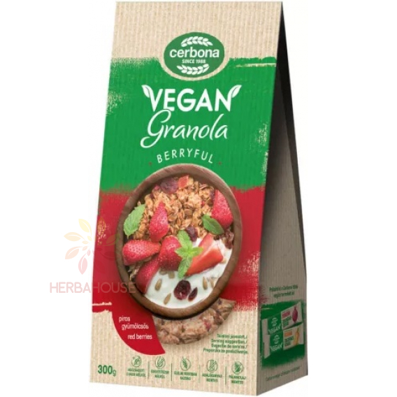 Obrázek pro Cerbona Vegan Granola s červeným ovocem bez přidaného cukru (300g)