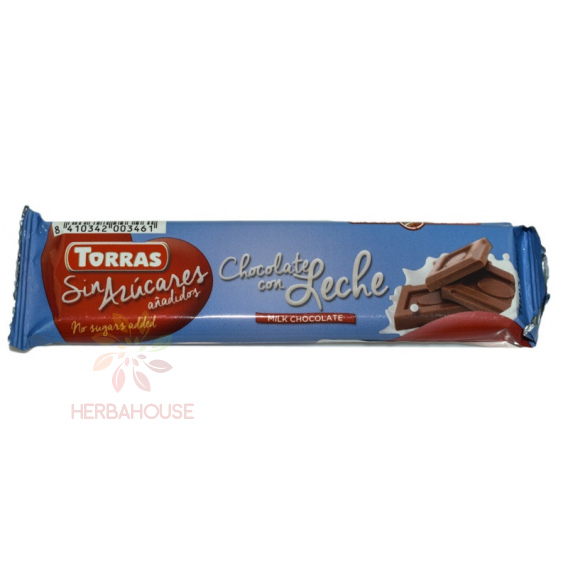 Obrázek pro Torras Bezlepková mléčná čokoláda bez přidaného cukru (30g)