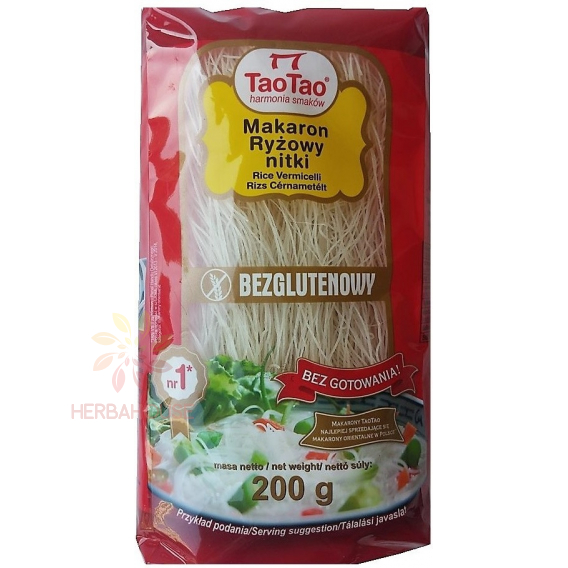 Obrázek pro TaoTao Bezlepkové rýžové těstoviny - nitovky (200g)