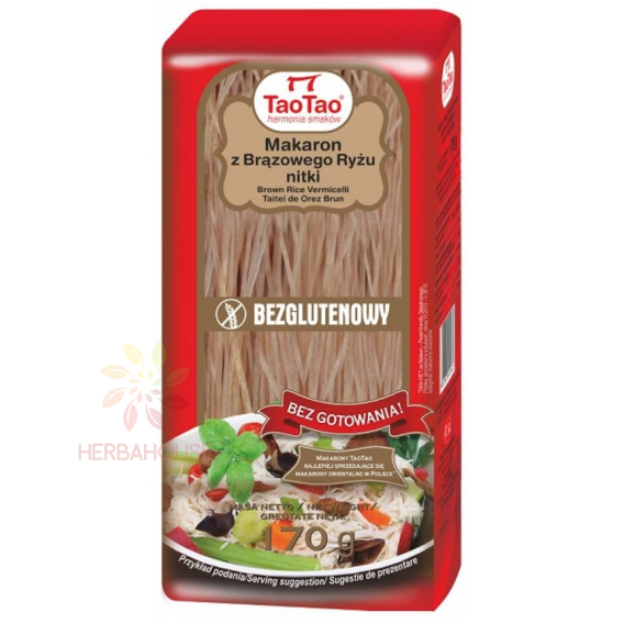 Obrázek pro TaoTao Bezlepkové rýžové těstoviny z hnědé rýže - nitovky (170g)