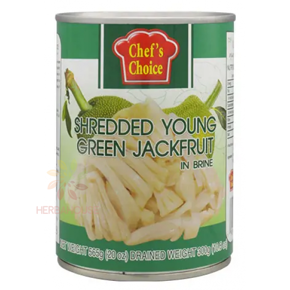 Obrázek pro Chef's Choice Mladý zelený Jackfruit ve slaném nálevu - krájený (565g)