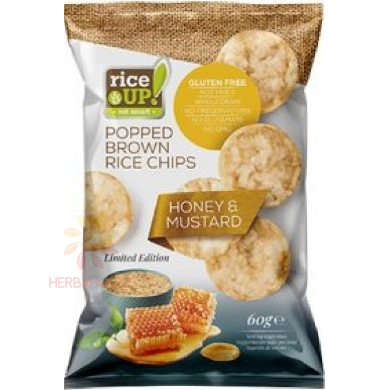 Obrázek pro Rice Up Bezlepkový rýžový chips s medově hořčicovou příchutí (60g)