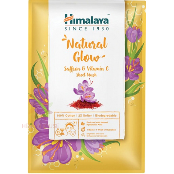 Obrázek pro Himalaya Obličejová textilní maska pro přirozený lesk Šafrán a Vitamin C (1ks)