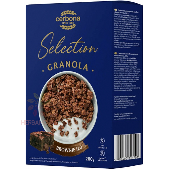 Obrázek pro Cerbona Selection Granola müsli s příchutí Brownie (200g)