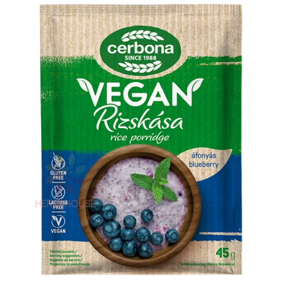 Obrázek pro Cerbona Vegan Bezlepková Rýžová kaše borůvky (45g)
