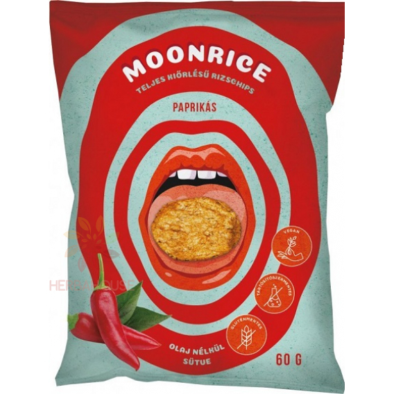 Obrázek pro Moonrice Bezlepkový rýžový chips s paprikovou příchutí (60g)