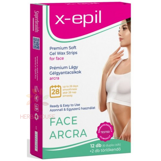 Obrázek pro X-Epil Premium Soft Depilační pásky se studeným voskem pro depilaci obličeje (12ks)