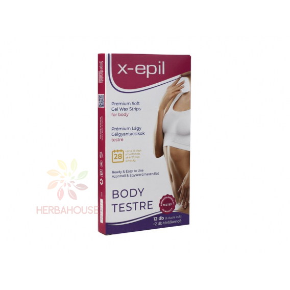 Obrázek pro X-Epil Premium Soft Depilační pásky se studeným voskem pro depilaci těla (12ks)