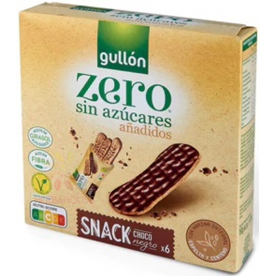 Obrázek pro Gullón Snack Zero Polomáčené čokoládové plátky bez přidaného cukru (150g)