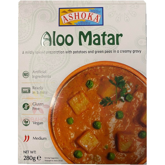 Obrázek pro Ashoka Aloo Matar - vegan, bezlepkové indické jídlo (280g)