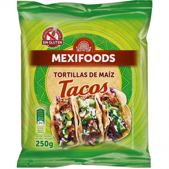 Obrázek pro Mexifoods Bezlepkové Kukuřičné tortilla placky (10ks)