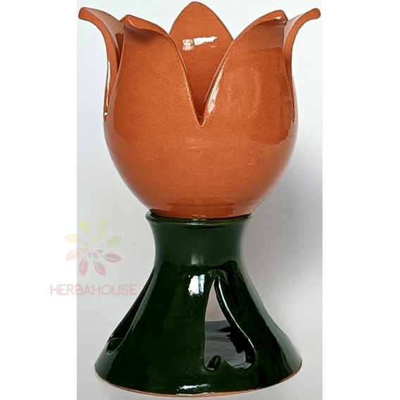 Obrázek pro Keramická aromalampa tulipan - cihlová (1ks)