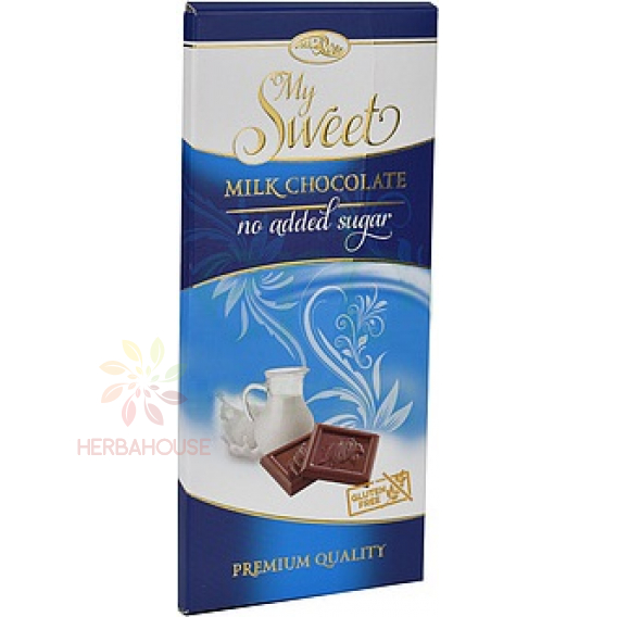 Obrázek pro Microse My Sweet Bezlepková Mléčná čokoláda bez přidaného cukru (90g)